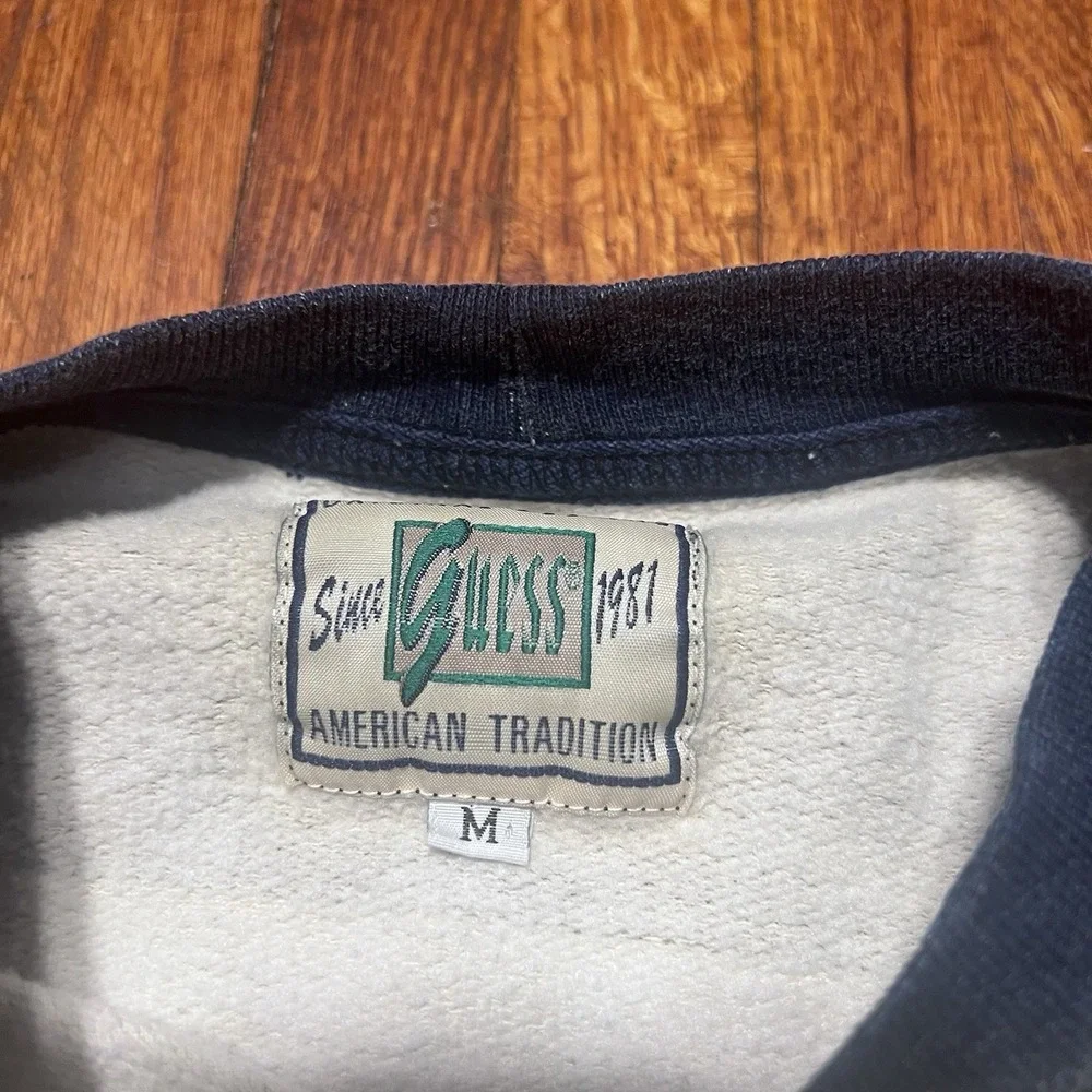 Guess American Tradition Sweater Vintage Men's Size Medium Striped Cotton Multi